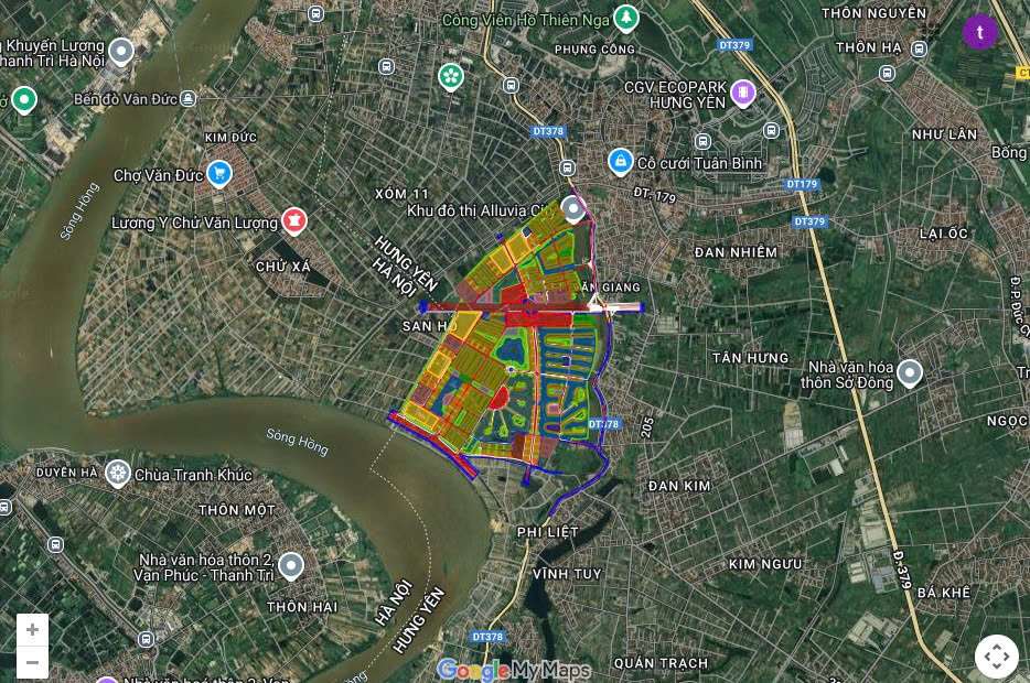 Vị trí quy hoạch dự án Alluvia city xuân cầu